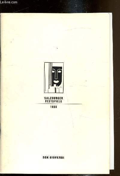Salzburger Festspiele -1988 -Drammagiocoso in zwei Akten *- Libretto von Lorenzo da Ponte - Musik von Wolfgang Amadeus Mozart KV 527 -