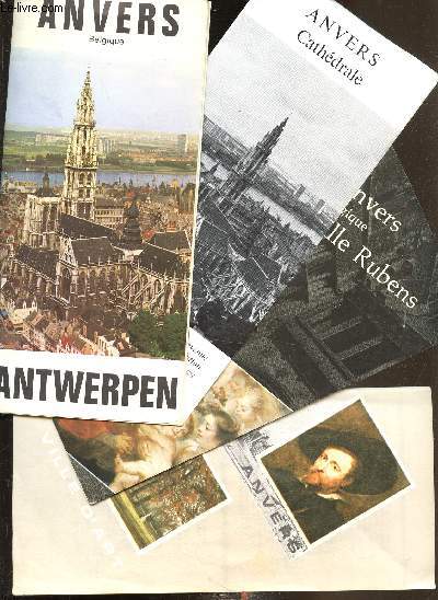 4 brochures sur la ville d'Anvers Belgique - Anvers Belgique Ville Rubens - Anvers Belgique Antwerpen - Anvers Cathdrale - Anvers Ville d'art