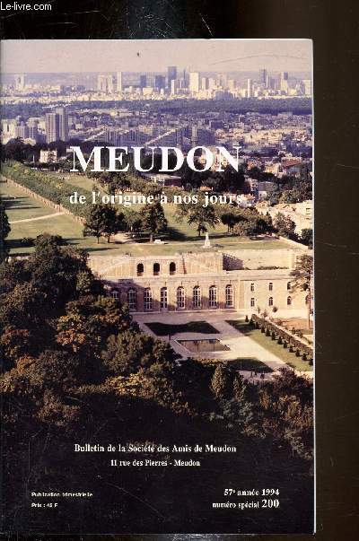 Bulletin de la socit des amis de Meudon - 57e anne 1994+- Numro spcial 2000