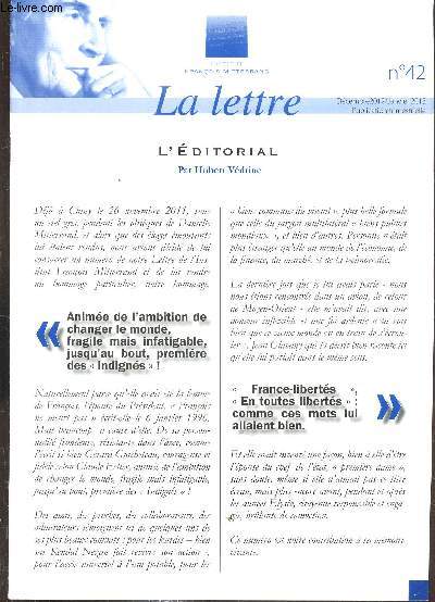 La lettre de l'Institut Franois Mitterand n42 - Dcembre 2012/Janvier 2013 -