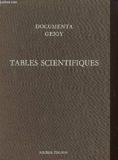 Documenta Geigy - Tables scientifiques -
