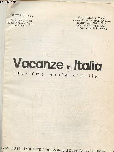 Vacanze in Italia- Deuxime anne d'italien