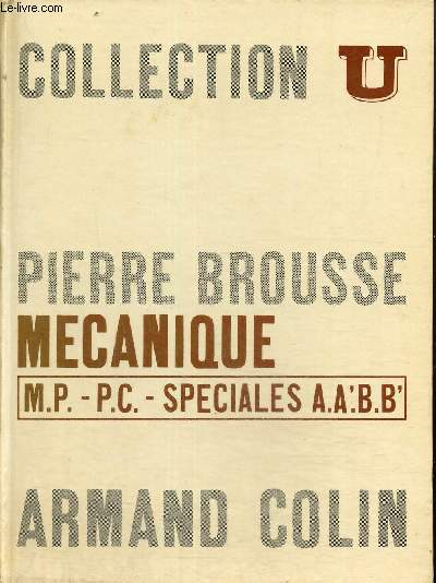 Mcanique. M.P. et P.C., Spciales AA' BB', collection U