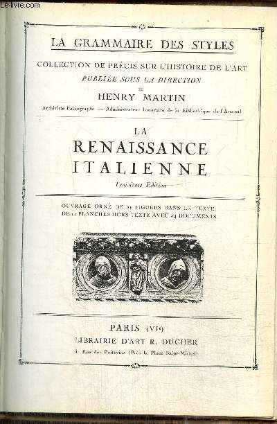 La renaissance italienne, troisime dition