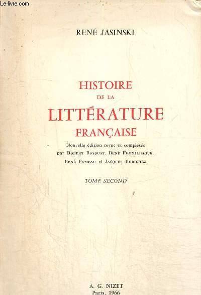 Histoire de la littrature franaise Tome second