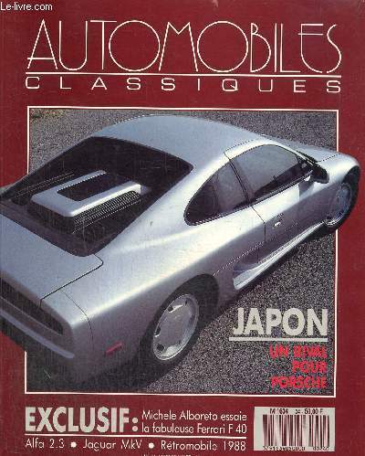 Automobiles classiques, n 24 bimestriel fvrier, mars 1988 : Japon, un rival pour porshe-L'environnement de l'automobile- Les mdias, l'art et l'automobile- L'actualit du design. La jaguar mark V de l'aprs guerre sont parmi les plus lgantes berlines