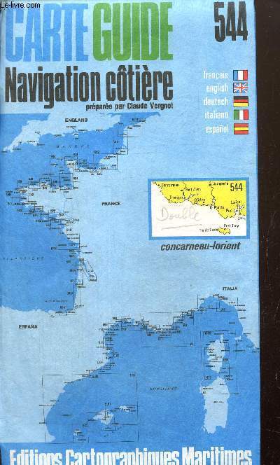 Carte Guide Navigation Ctire, n544 : Concarneau - Lorient