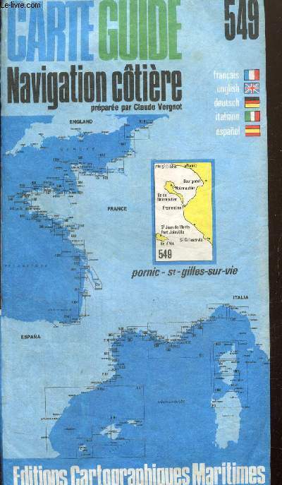 Carte Guide Navigation Ctire, n549 : Pornic - St-Gilles-sur-Vie