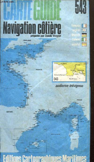 Carte Guide Navigation Ctire, n543 : Audierne - Trvignon