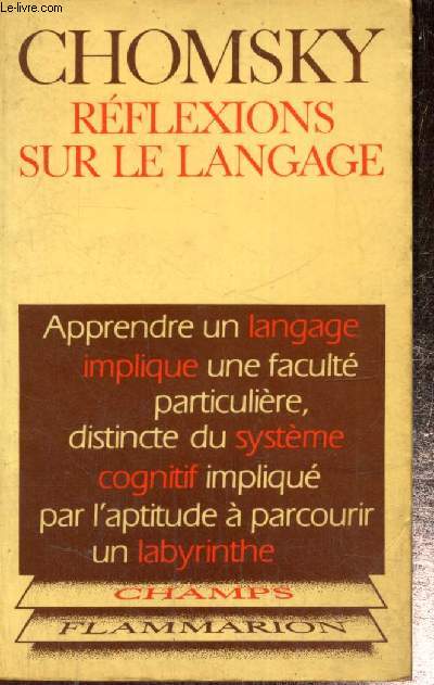 Rflexions sur le langage (Collection 