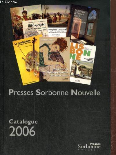 Presses Sorbonne Nouvelle - Catalogue 2006