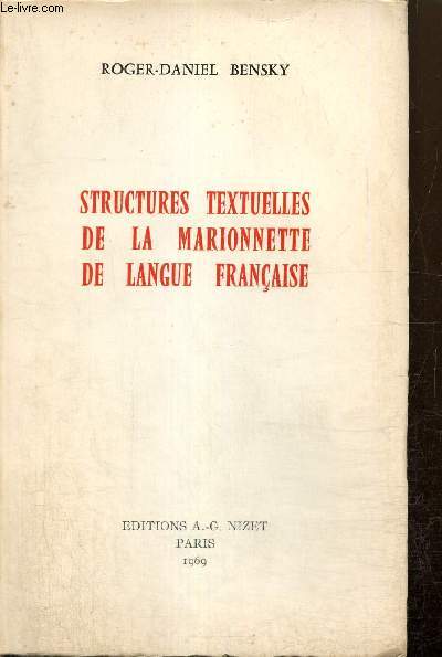 Structures textuelles de la marionnette de langue franaise