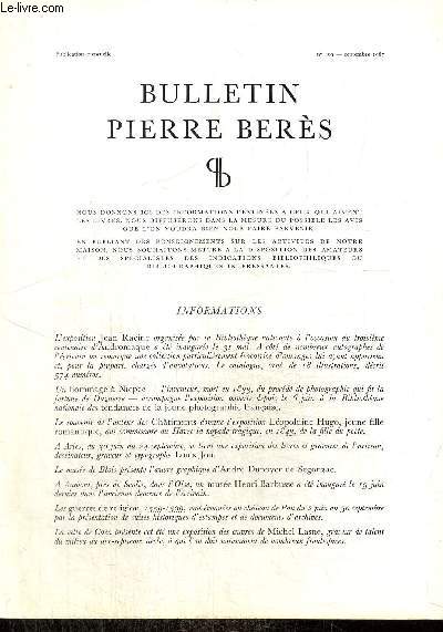 Bulletin Pierre Bers, n109 (septembre 1967)