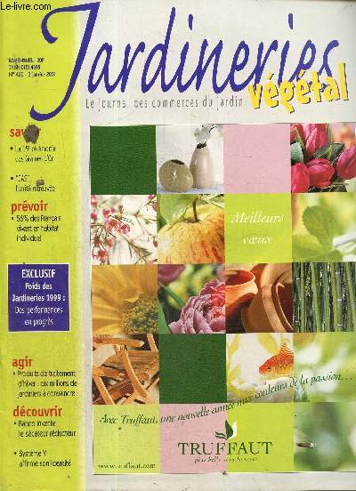Jardineries vgtal, le journal des commerces du jardin, n420 (janvier 2001) : Opalia, un rosier gnreux / 56% des Franais vivent en habitat individuel / Dix millions de clients potentiels / Bahco invente le scateur rducteur /...