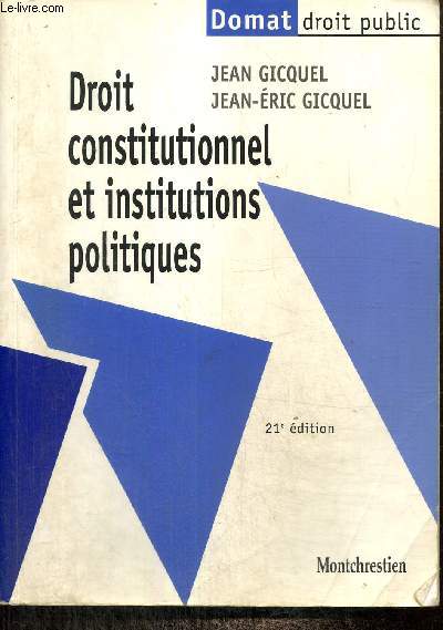 Droit constitutionnel et institutions politiques (Collection 