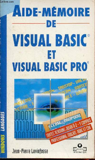 Aide-mmoire de visual basic et visual basic pro - Collection Marabout informatique n1022.