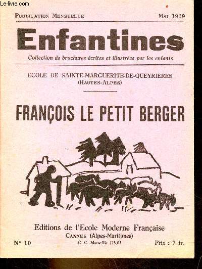 Enfantines n10 mai 1929 - Franois le petit berger.