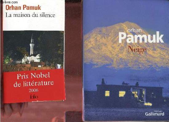 Lot de 2 livres de Orhan Pamuk : La maison du silence (collection folio n5138, Gallimard 2011) + Neige (Gallimard, 2005).