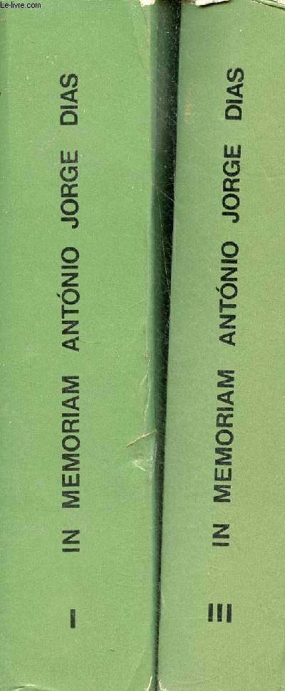 In memoriam Antonio Jorge Dias - 2 volumes - tome 1 + tome 3.