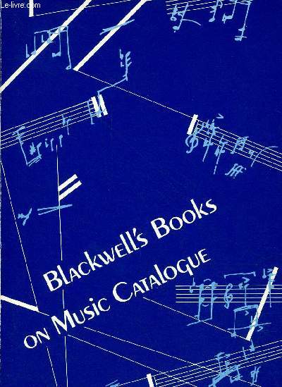 Blackwell's music library services books on music catalogue january 1990.