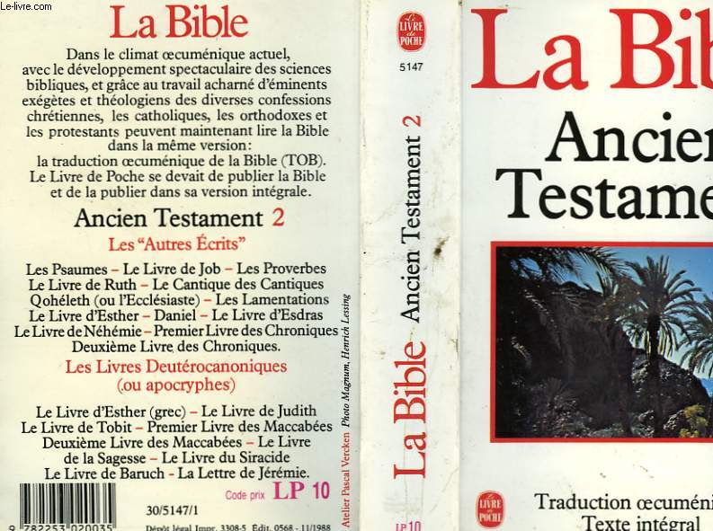 LA BIBLE - ANCIEN TESTAMENT TOME 2