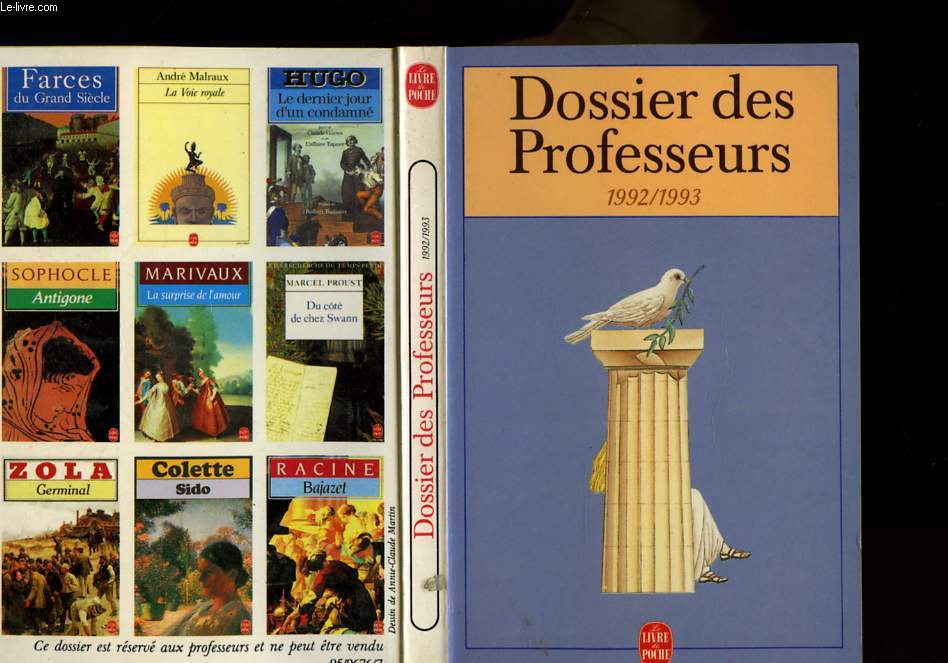DOSSIER DES PROFESSEURS 1992 / 1993
