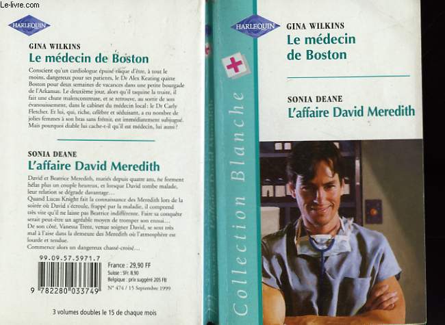LE MEDECIN DE BOSTON SUIVI DE L'AFFAIRE DAVID MEREDITH (DOCTOR IN DISGUISE - NURSE TRENT)