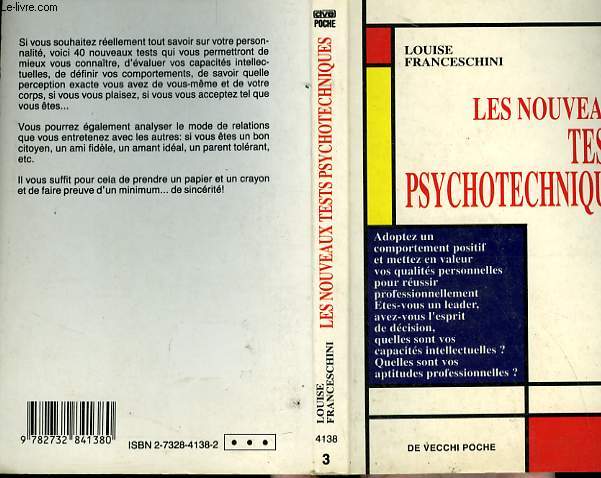 LES NOUVEAUX TESTS PSYCHOTECHNIQUES - N3 - 4138