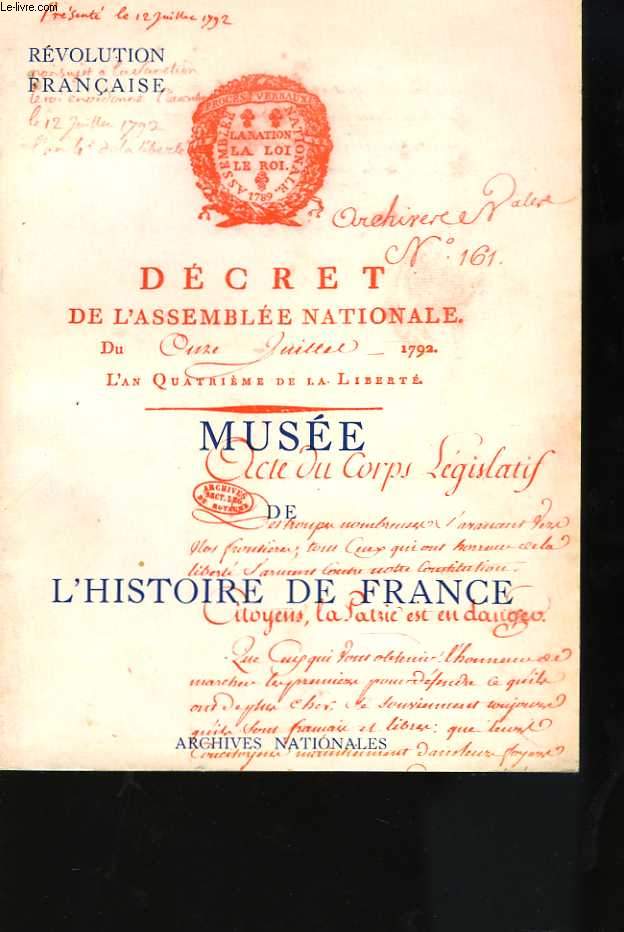 Muse de l'histoire de France. IV. Salle de la Rvolution franaise