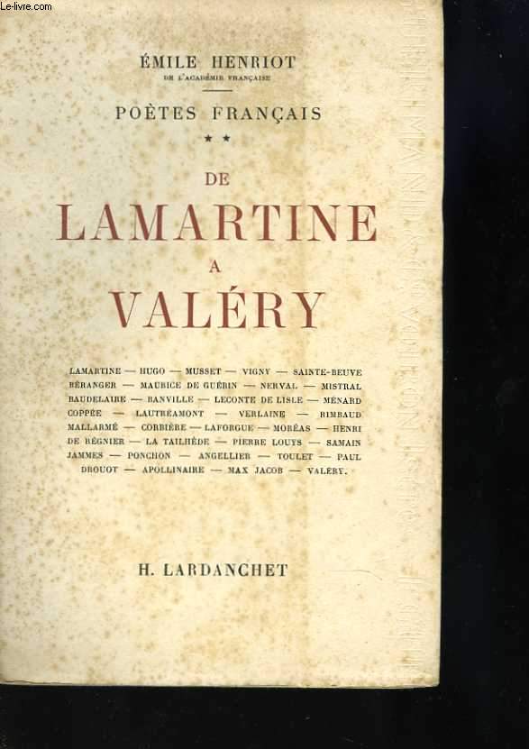 De Lamartine  Valry. Tome 2