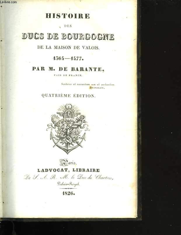 Histoire des Ducs de Bourgogne de la maison des Valois. Tome Troisime. Jean sans peur