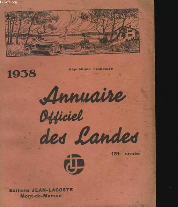 1938. Annuaire officiel des Landes