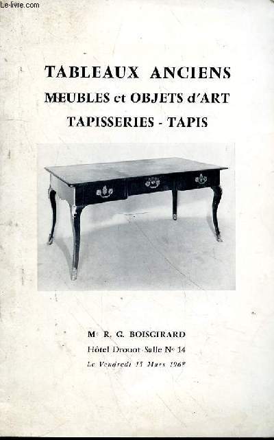 Tableaux anciens - Siges et meubles