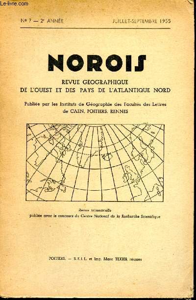 Norois. Revue gographique de l'OUEST ET DES PAYS DE L'Atlantique Nord