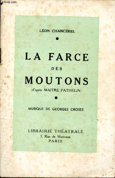 La farce des moutons (d'aprs Matre Pathelin)