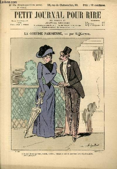 Petit journal pour rire N174 de la 4 srie, La comdie parisienne par Gautier.