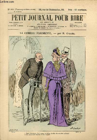 Petit journal pour rire N179 de la 4 srie, La comdie parisienne par Gautier.
