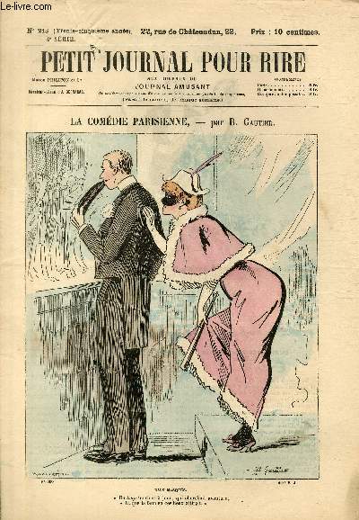 Petit journal pour rire N215 de la 4 srie, La comdie parisienne par Gautier.