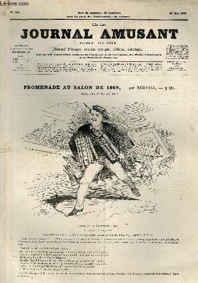 Le Journal amusant N700, Promenade au Salon de 1869.