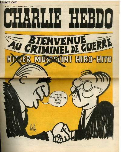 CHARLIE HEBDO N46 - BIENVENUE AU CRIMINEL DE GUERRE - HIRO-HITO