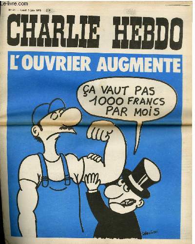 CHARLIE HEBDO N81 - L'OUVRIER AUGMENTE 