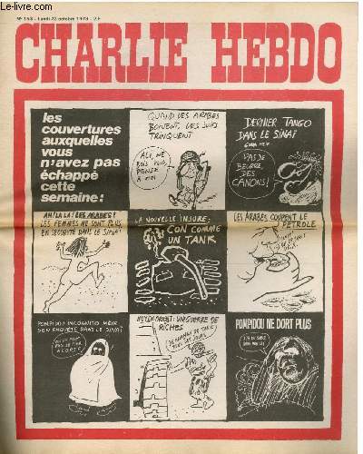 CHARLIE HEBDO N153 - LES COUVERTURES AUXQUELLES VOUS N'AVEZ PAS ECHAPPE CETTE SEMAINE