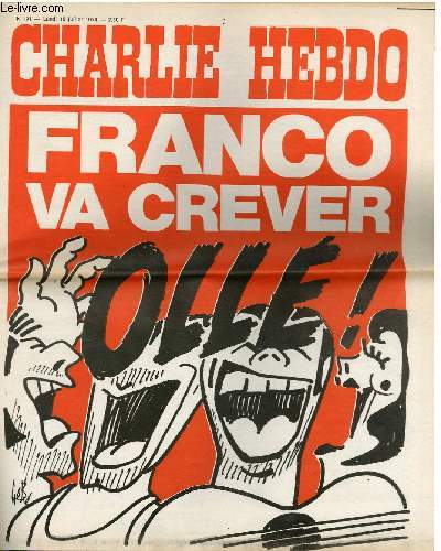 CHARLIE HEBDO N191 - FRANCO VA CREVER 