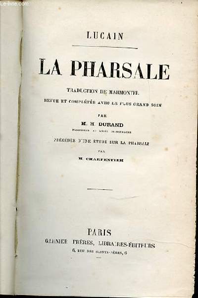 LA PHARSALE - LUCAIN.
