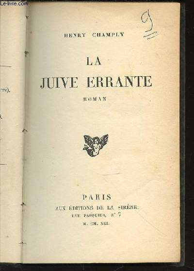 LA JUIVE ERRANTE - ROMAN.