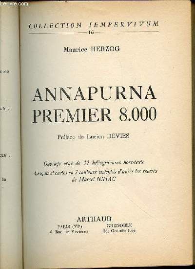 ANNAPURNA PREMIER 8.000 - COLLECTION SEMPERVIVUM N16.
