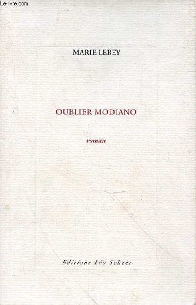 OUBLIER MODIANO