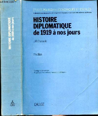 HISTOIRE DIPLOMATIQUE DE 1919 A NOS JOURS - 8EME EDITION