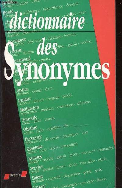 DICTIONNAIRE DES SYNONYMES