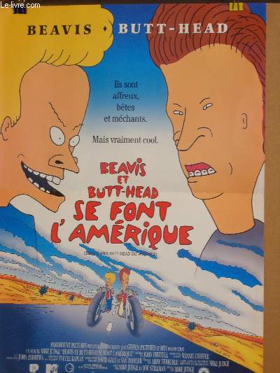 AFFICHE DE CINEMA - BEAVIS ET BUTT-HEAD SE FONT L'AMERIQUE - BEAVIS AND BUTT-HEAD DO AMERICA